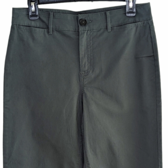 Loft Women's Olive Green Cotton Spandex Pants NWT Size 4 - Picture 3 of 11